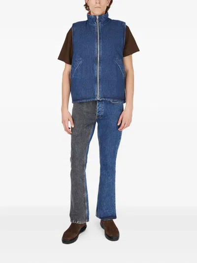 (d)ivision Denim Gilet In Blue