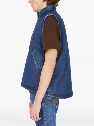 (d)ivision Denim Gilet In Blue