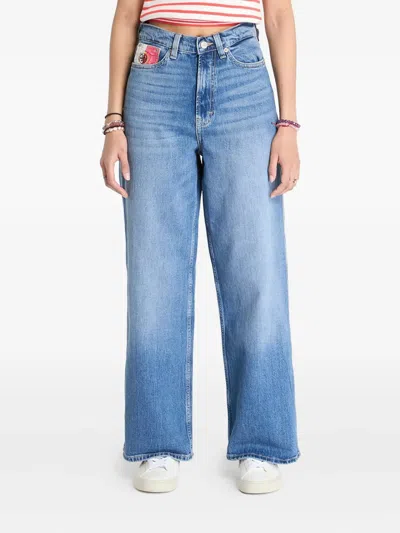 Tommy Jeans Claire High-rise Wide-leg Jeans In Blue