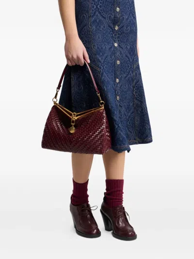 Etro Medium Woven Leather Vela Bag