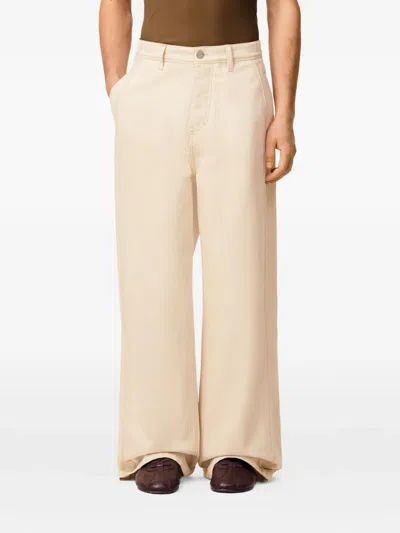 Ami Alexandre Mattiussi Ami Paris Jean Wide Fit Avec Bandes Laterales In Neutral