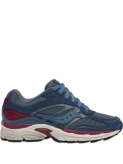 Saucony Progrid Omni 9 Premium "navy/burgundy" Sneakers In Blue