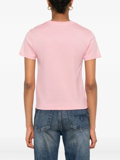 Gucci Printed Logo T-shirt In Pink