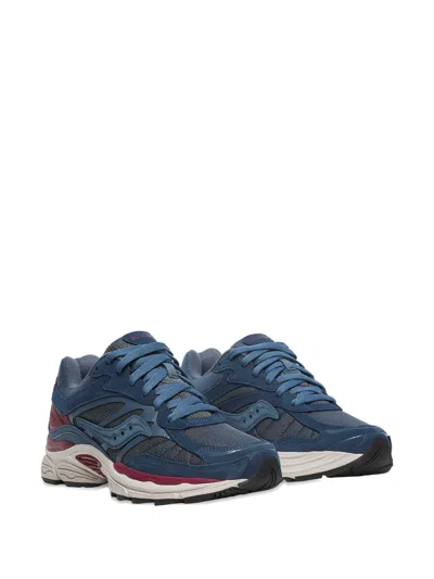 Saucony Progrid Omni 9 Premium "navy/burgundy" Sneakers In Blue