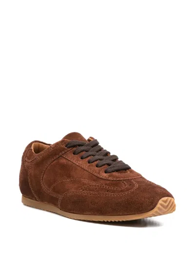 Ermanno Scervino Suede Sneakers In Brown