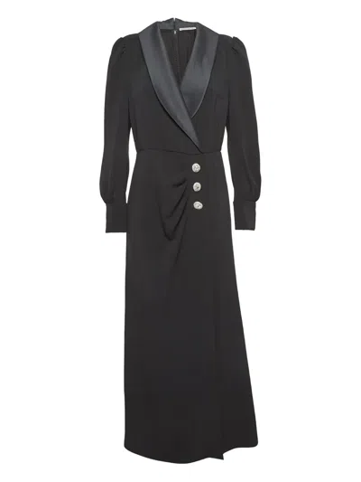 Pre-owned Alessandra Rich Satin-lapel Midi Dress