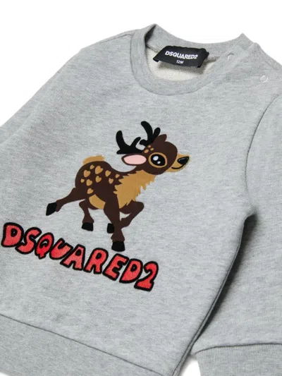 Dsquared2 Printed Sweatshirt In Gray