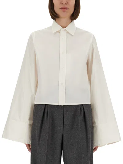 Mm6 Maison Margiela Long Sleeve Pointed Collar Wide Cuffs Top