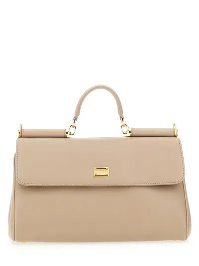 Dolce & Gabbana Grey Leather My Sicily Handbag