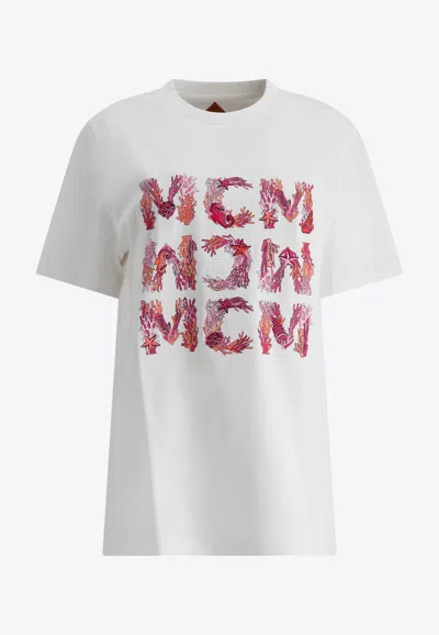 Mcm Crew Neck Graphic Print Short Sleeves
