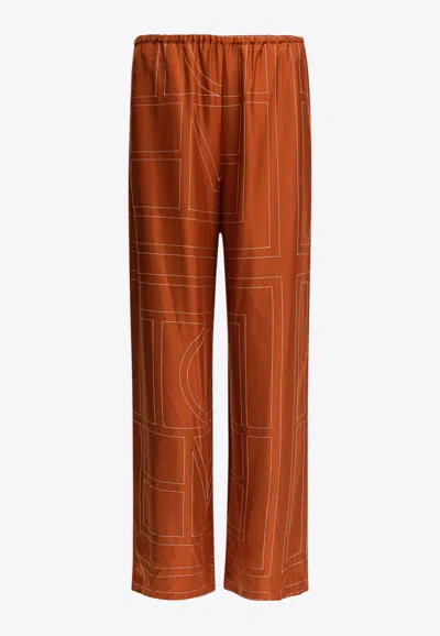 Totême Monogram Silk Pajama Pants