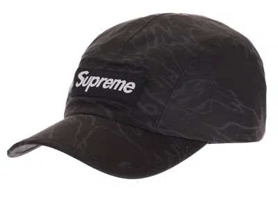 Pre-owned Supreme Tiger Camo Reflective Camp Cap In Black