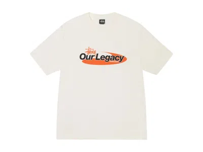 Pre-owned Stussy X Our Legacy Work Shop Swirl Pigment Dyed Tee Shirt In Natural In Brown