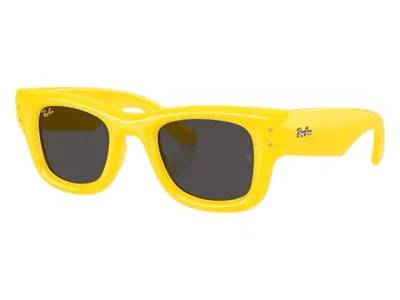 Pre-owned Ray Ban Rayban X A$ap Rocky Wayfarer Puffer Sunglasses In Polished Yellow Ultra Black (rb4940)