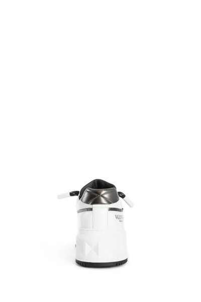 Valentino Leather Sneakers With Iconic Studs In White