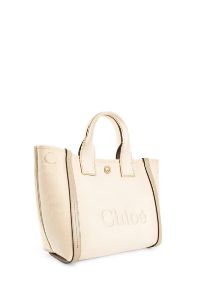 Chloé Small Carry Tote Bag In Canvas