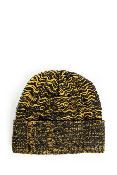 Mm6 Maison Margiela Numeric Logo Beanie In Gold