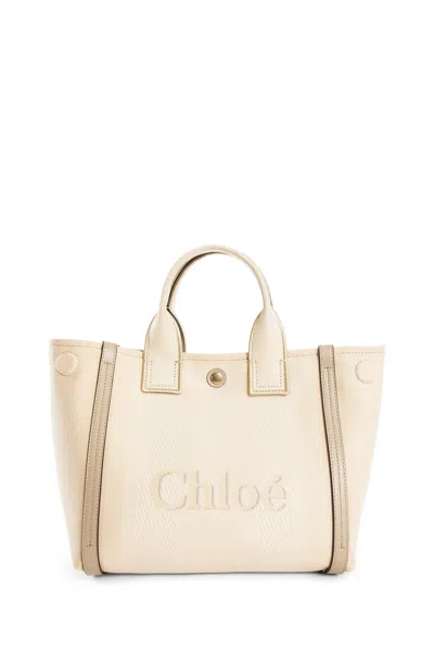 Chloé Small Carry Tote Bag In Canvas