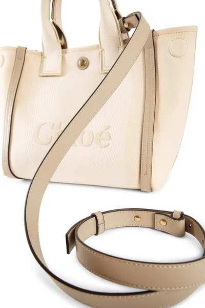 Chloé Small Carry Tote Bag In Canvas