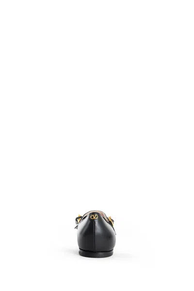 Valentino Garavani Leather Ballerinas With Stud Detailing