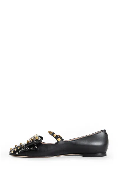 Valentino Garavani Leather Ballerinas With Stud Detailing