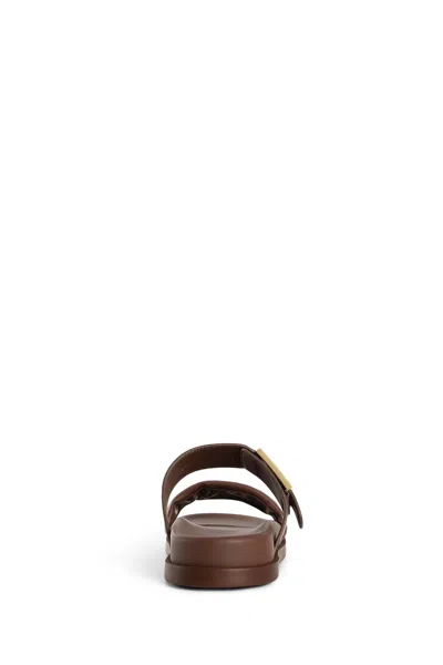 Fendi ' Feel' Slides In Brown