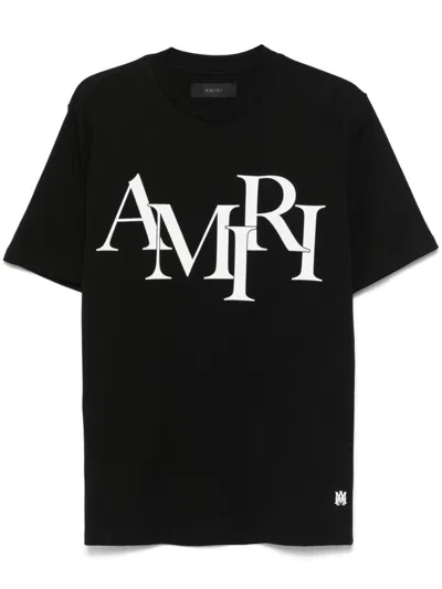 Amiri Cotton T-shirt With Front Logo Print