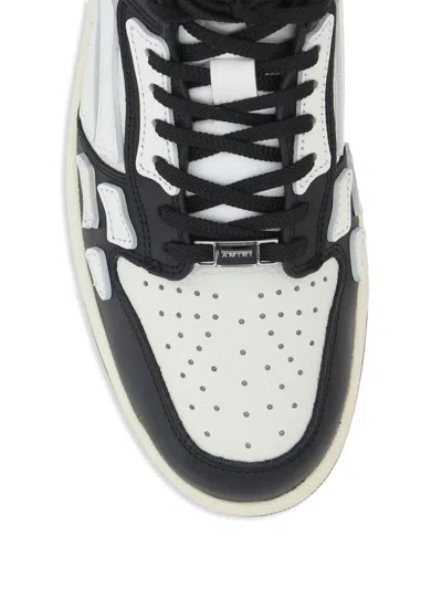 Amiri Mens Black Skel Top Bandana-print Leather Low-top Trainers In White