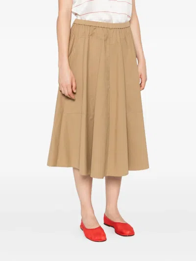 Vince Elastic-waistline Pocket Midi Skirt