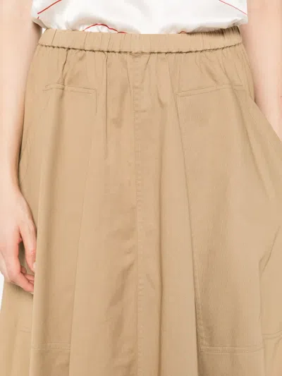 Vince Elastic-waistline Pocket Midi Skirt
