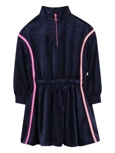 企领拉链连衣裙