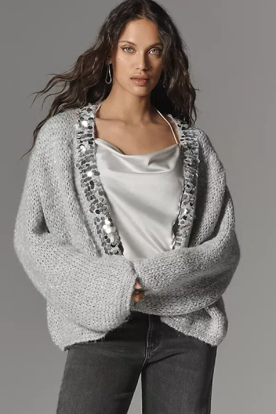 By Anthropologie Paillette Cardigan Sweater