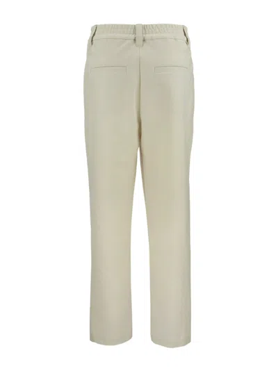 Brunello Cucinelli Cropped Straight-leg Trousers In Neutral