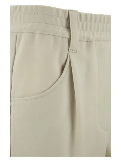 Brunello Cucinelli Cropped Straight-leg Trousers In Neutral