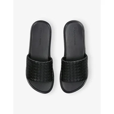 Bottega Veneta Nappa Leather Elio Slippers With Woven Texture