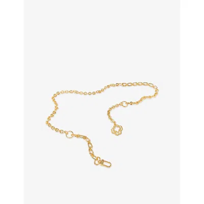 Maje Womens Clover Charm Gold-tone Brass Belt