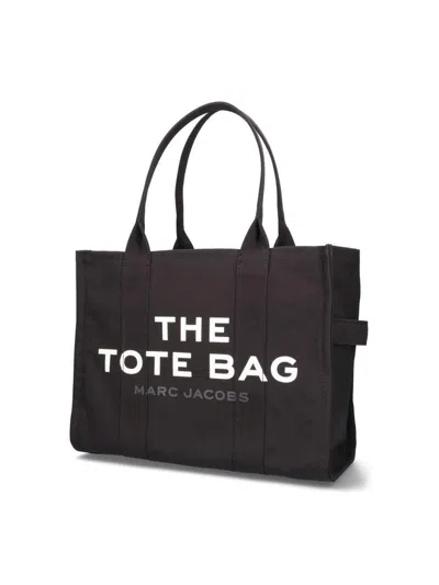 Marc Jacobs The Tote Bag Large Canvas Tote In Black