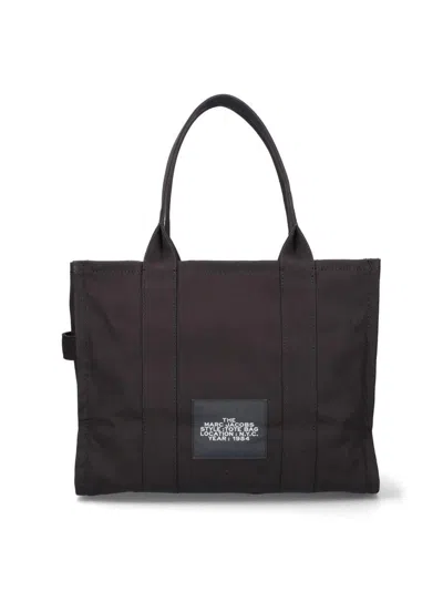 Marc Jacobs The Tote Bag Large Canvas Tote In Black