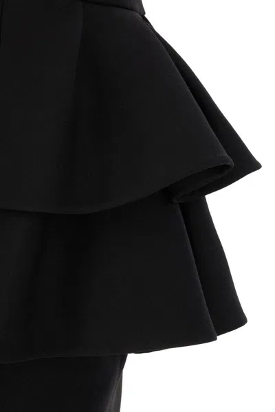 Valentino Couture Crepe High-waisted Skirt With Ruffle Detail