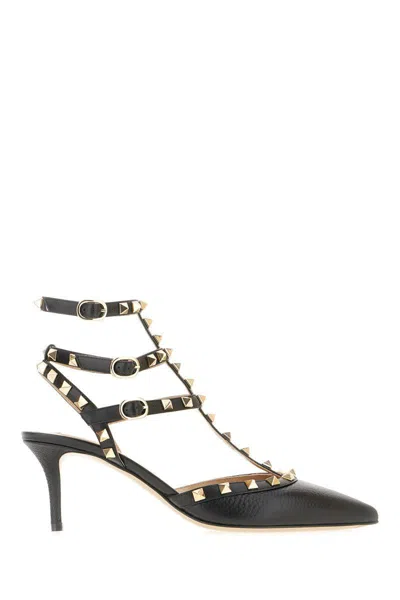 Valentino Rockstud Leather Slingback Pumps