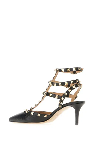 Valentino Rockstud Leather Slingback Pumps