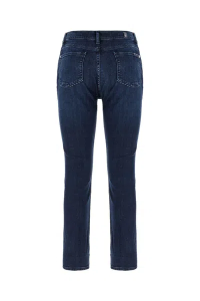 7 For All Mankind Slim Illusion Luxe Skinny Jeans In Blue