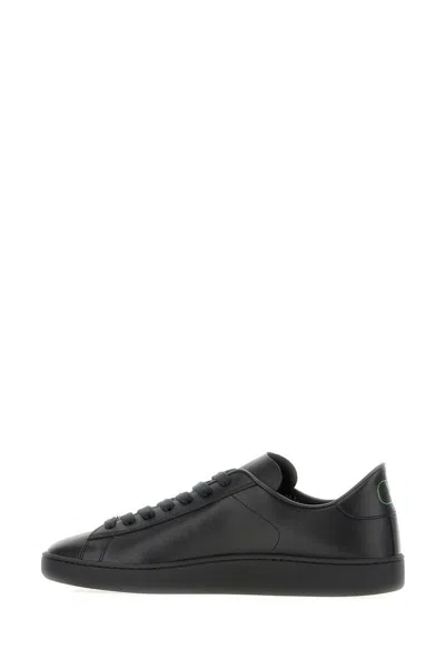 Valentino Royco Signature Brass Vlogo Low-top Sneakers In Black