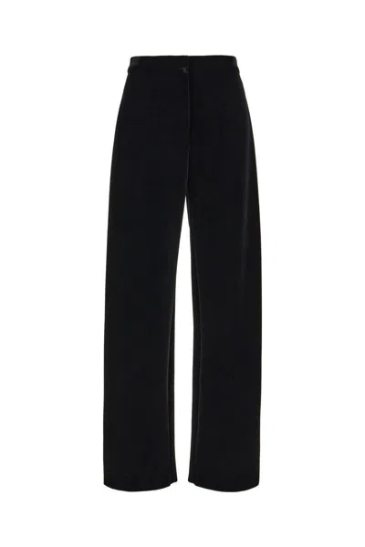 Sportmax Velvet Trousers In Black