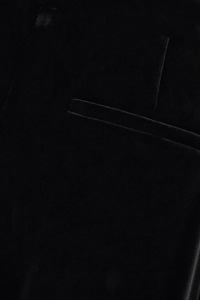 Sportmax Velvet Trousers In Black