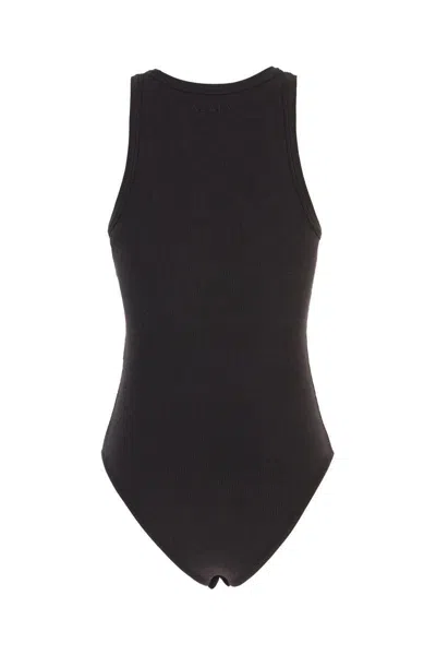 Alaïa Women Halter Ribbed Bodysuit In Black