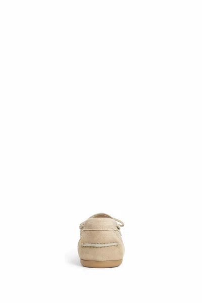Miu Miu Ecru Suede Calf Leather Loafers