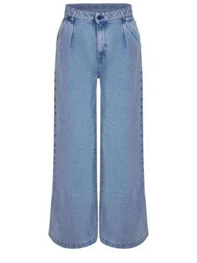Solotre Pleated Wide-leg Jeans