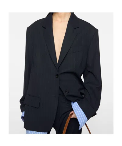 Acne Studios Layered Blazer In Blue