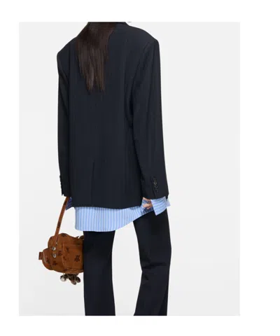 Acne Studios Layered Blazer In Blue
